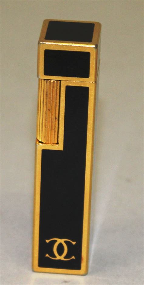 cartier gilt and enamel square lighter made for chanel